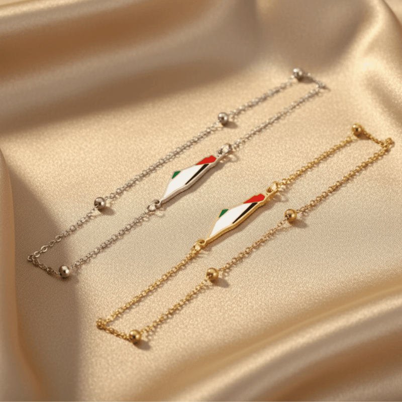 Palestine Map Bracelet