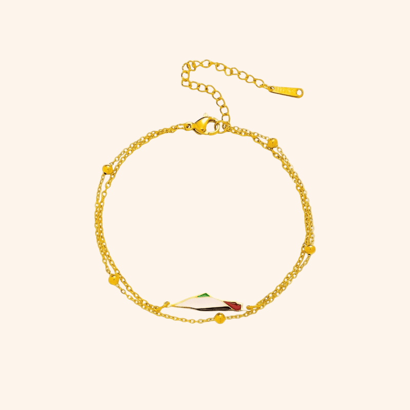 Palestine Map Bracelet