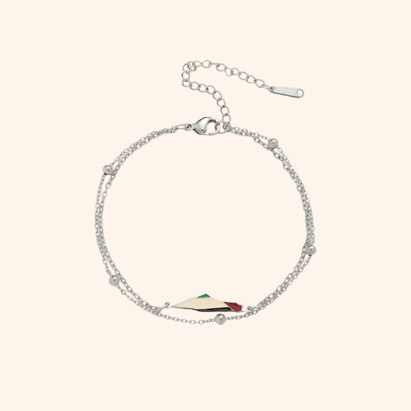 Palestine Map Bracelet